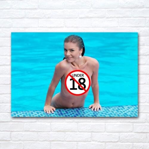 Sexy Beauty in The Swimming Pool Modern Art Canvas Painting Wall Pictures for Living Room Home Decor Poster No Frame