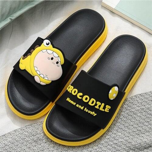 Flip Flops Men Shoes Summer Shoes Breathable Lovers Slippers Non-slip Mules Male Home Casual Cartoon Cute Women Beach Sandals