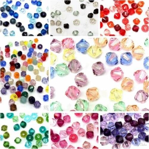 STENYA 4mm Crystal Loose Beads Beading Bicone Faceted Shape Stone Jewelry Earrings Glass Spacer Charms Accessories Wholesale