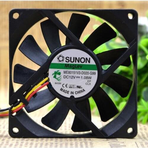 SUNON ME80151V3-D020-G99 8015 DC 12V 1.08W 8cm 80*80*15mm 3lines CPU Cooling Fan