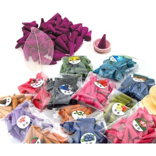 A Packet Of Cones Incense Indian Choose Fragrance Top Quality Rose Jasmine Lemon Incense Pagoda Incense