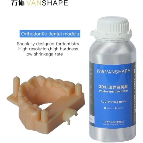 Vanshape 3D Printer High Resolution Photosensitive Resin For Dental Othordontics