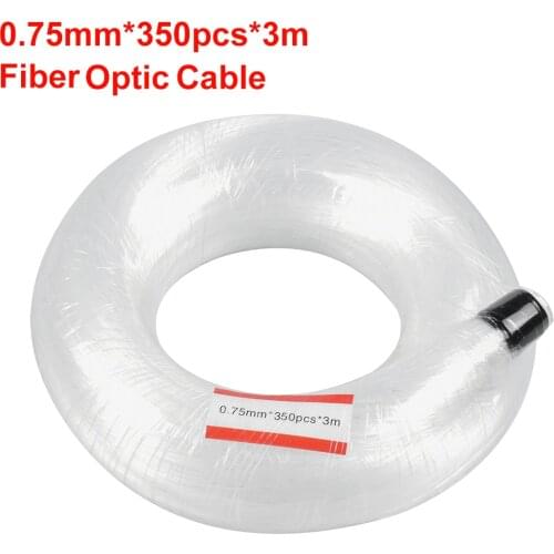 0.75mm*350PCS*3M End Glow PMMA Plastic Optic Fiber Cable for Star Sky Ceiling