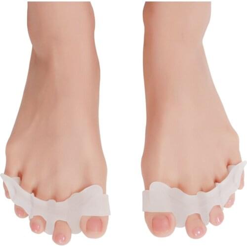 1 Pair Silicone Big Toe Bunion Corrector Separators Straightener Hammer Toe Spacers Toe Corrector Foot Care Tool Pedicure Sock