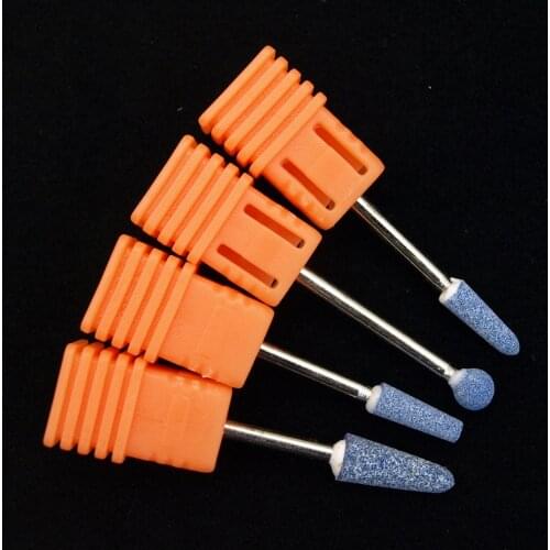 1pcs Blue Corundum Nail Drill Bits 3/32" Rotary Ceramic Stone Burr Cutters for Manicure Nails Accessories Tool