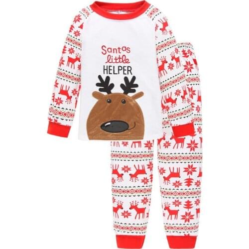 2021 Children Christmas Pajamas Boys Cotton Nightwear Baby Girl Clothes Suit Cartoon Pyjamas Kids Pijama Infantil Nightwear
