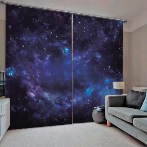 3D Blackout Curtains Living Room Bedroom Hotel Window star curtains blue sky curtains