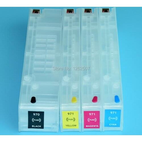 BOMA-TEAM hp970 970 970xl hp970xl hp971 Empty Refillable cartridge for HP officejet pro x451 x476 x551 x576 printers with chips