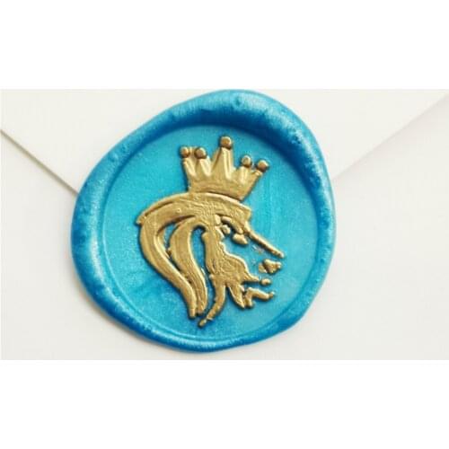 Crown lion Wax Seal Stamp for seal stamps Retro Wood Stamp Sealing Wax Seal Stamp Wedding Decorative sealing Stamp wax seal