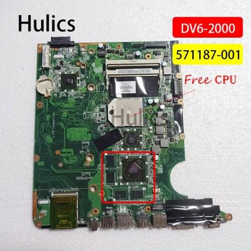 Hulics Original 571187-001 laptop motherboard for HP Pavilion DV6 DV6-2000 571187 DAUT1AMB6E0