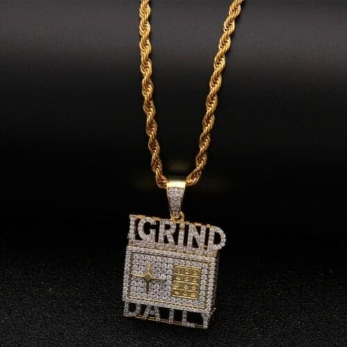 Personality Hip Hop Safe Micro-zircon Pendant IGRIND DAILY European and American Trend Jewelry