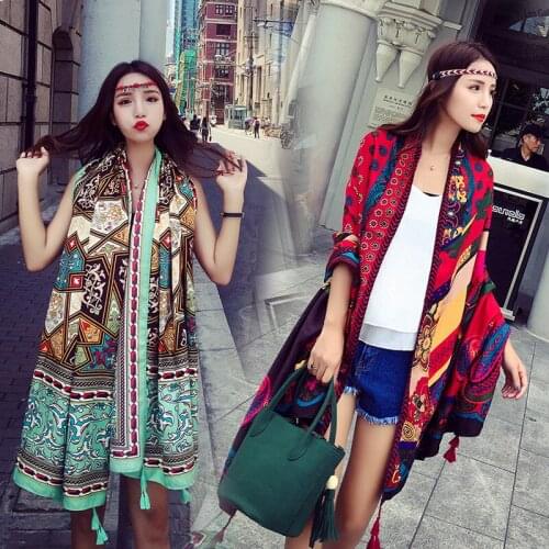 Fashion 3D Print Women Shaw Spring Autumn and Summer Sunscreen Silk Scarf Sandy beach Air Conditioning Shirt Big Silk Scarf