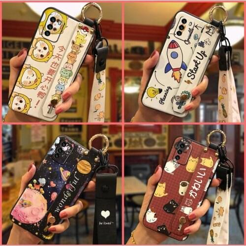 Cartoon Cover Phone Case For Xiaomi Poco M3 Anti-knock For Girls Original Wristband TPU New Arrival