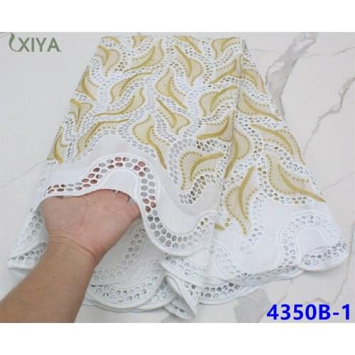 Nigerian Milk Silk Tissue Lace Embroidery Milk Fiber Lace Fabric with Stones Popular African Lace Fabric for Sew APW4350B