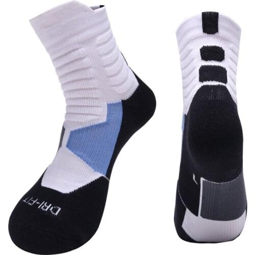 S021A Cool white black red Sweat-Absorbent Sports Bike Cycling Soccer hiking Running Basketball football Casual men socks