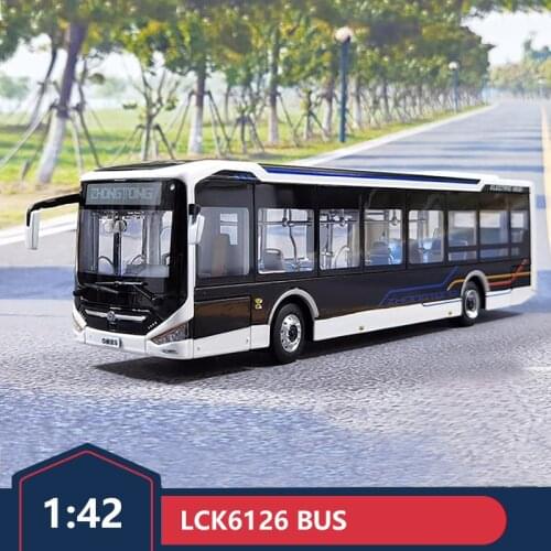 Original 1:42 Zhongtong Bus Bus Model LCK6126 Alloy Electric City Bus Model