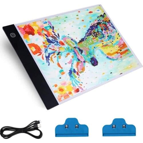 A4 LED Light Pad for Diamond Painting Light Box Dimmable Brightness Light Board, Apply to Full Drill & Partial Drill 5D Painting