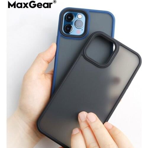 Shockproof Bumper Hard Matte Case For iPhone 12 11 Pro Max Mini XS XR X 7 8 Plus SE 2 Camera Protection Frame Transparent Cover