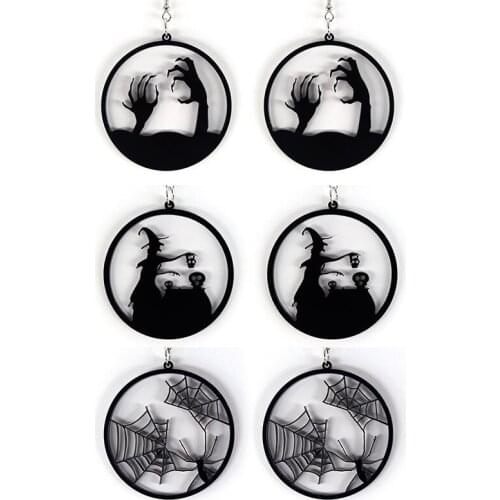 Earrings Fashion Jewelry 2020 Irregular Acrylic Earrings for Women Halloween Funny Spider Witch Fingers Earrings Charm Jewelry