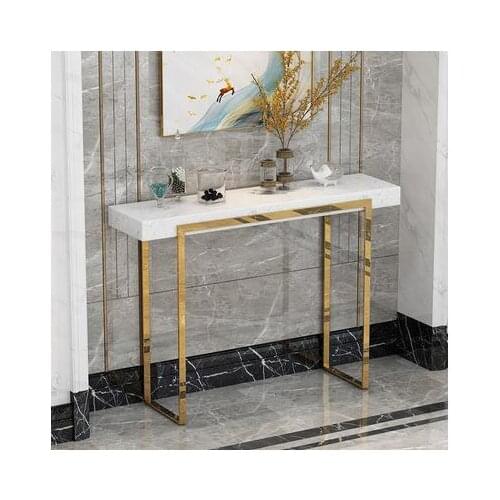 Porch table porch platform modern simple new Chinese marble porch cabinet wall stainless steel