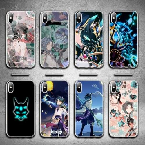 Xiao Genshin Impact Phone Case For iphone 12 11 Pro Max Mini XS Max 8 7 6 6S Plus X 5S SE 2020 XR Silicone Soft cover