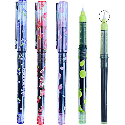 0.5mm Writing High Quality 4 Colors Gel Pens Black Ink Refills For School Students Exam Office Kawaii Stationery Supplies