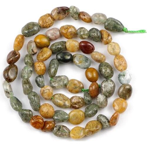 YHBZRET Irregular Natural Ocean Stone beads spacers Chips loose beads for Jewelry making bracelets DIY accessories 4~8mm 15