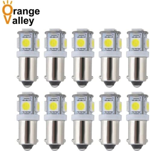 10pcs High Quality BA9S 434 T4W 5 LED 5050 SMD H6W Car Auto Interior Reading Lights Dome Lamp DC 12V