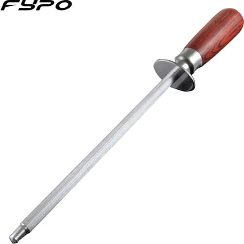 12 inch Kitchen Sharpening Rod,Professional Kitchen Sharpening,with Red Wooden Non-slip handle, Kitchen Accessories