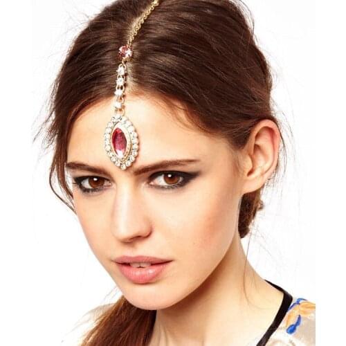 2021 Tiara De Noiva Bride European And American Fashion Exaggerated Gem Pendant Hair Hairpin New Tire Wholesale Cf051