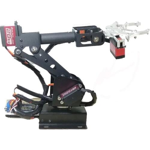 6 DOF Robotic Arm Gripper Claw Manipulator for Arduino Microcontroller Teaching Robot Kit with 6pcs 180 Degree Servos