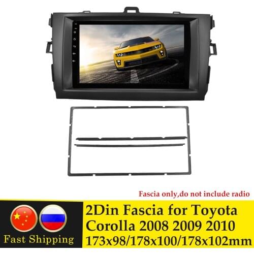 Double Din Car Radio Fascia for Toyota Corolla 2008 2009 2010 2 Din GPS DVD Stereo Panel Dash Mount Installation Trim Kit Frame