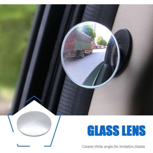 Car Auto Blind Spot Mirror HD Wide Angle Universal Frameless Glass Rear View Mirrors 360 Degrees Rotation For Cars Dropshipping