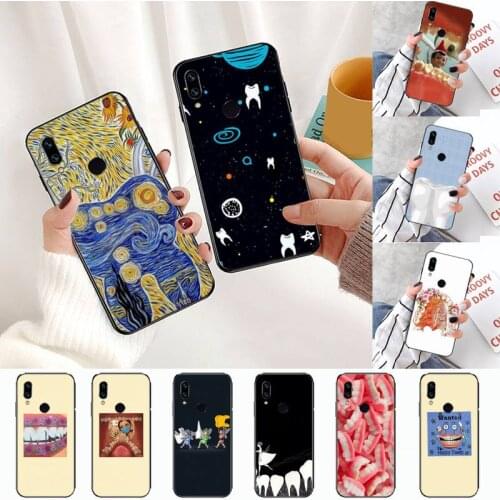 Cute Lovely Wisdom Teeth Dentist Tooth Phone Case For Xiaomi Redmi Note 4 4x 5 6 7 8 pro S2 PLUS 6A PRO