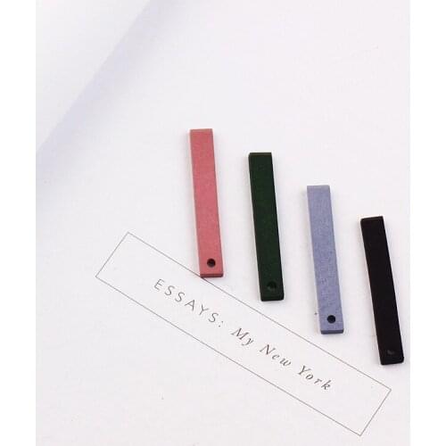 DIY Handmade Wood Earrings Earrings Ear jewelry accessories wooden pendant pendant long rectangular geometry