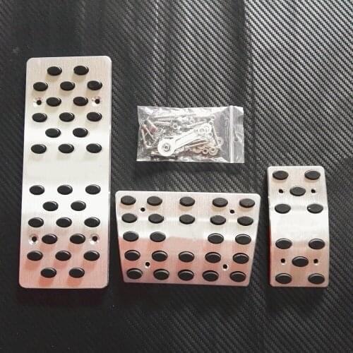 TTCR-II Accelerator Brake Footrest Pedal Pedales Stickers Plate Pads Car Accessories For Toyota Land Cruiser 200 AT Auto