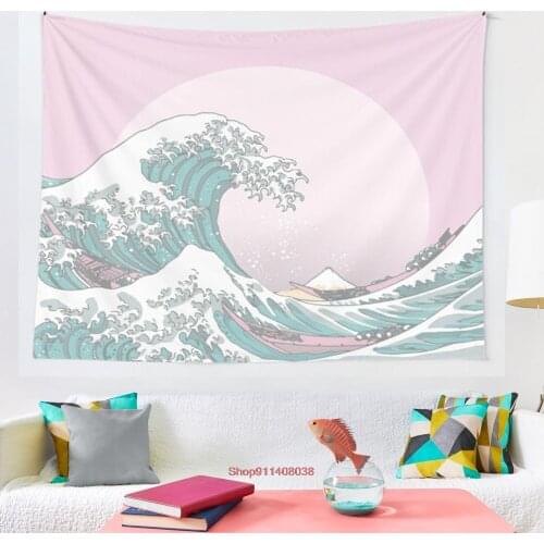 Great Wave Sailor Moon Colors tapestry Art Tapestry Ins Tapestry Household Bedside Decoration Cloth Hanging Tapiz