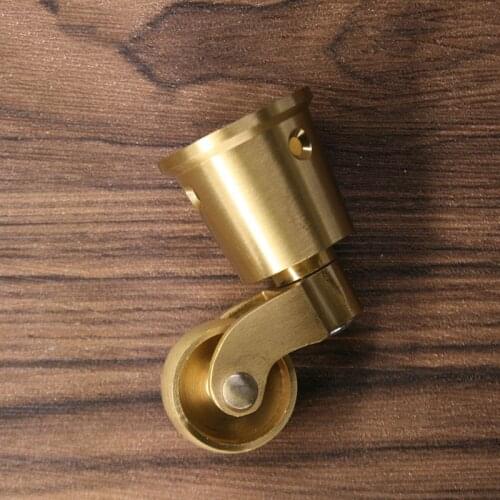 Brass Furniture Caster Brass Gold Cabinet Caster 1.5 inch Table Caster Retro Round Cup Wheels for Furniture