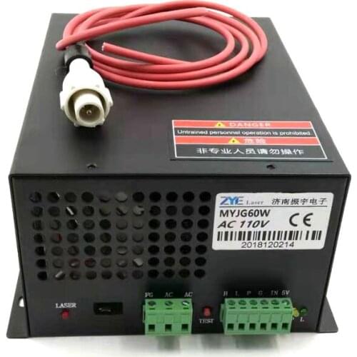 MYJG 60w Co2 Laser Power Source For Co2 Cutter Engraving Machine 60w Co2 Laser Box Use For Laser Tube