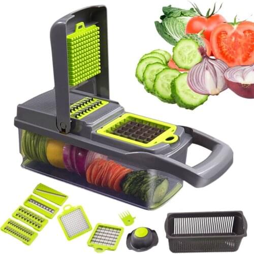 Multifunction Vegetable Cutter Steel Blade Potato Slicer Fruit Peeler Dicing Blades Carrot Cheese Grater Chopper Kitchen Gadgets