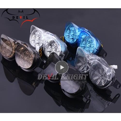 Motorcycle light for Yamaha YZF R6 YZF-R6 00 01 02 XJR 1300 Modified LED tail light motorcycle brake light with led turn signal