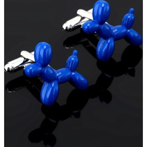 Luxury Cuff links Men Wedding blue Cute Balloon Dog Shaped Cufflinks Cuff Buttons Wedding Cuff Links Custom Jewelry