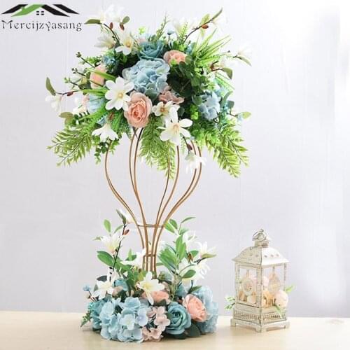 Wedding/Table Centerpiece DIY Flower/Floor Vases/Pot Stand Metal Road Lead Flower Rack for Wedding/Party/Home Decoration GHQ001