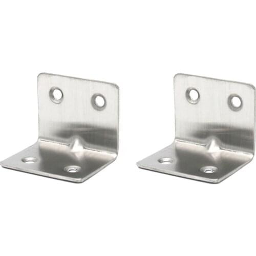 10pcs/lot Stainless Steel Angle Corner Brackets Fasteners Protector Corner Stand Supporting Furniture Hardware