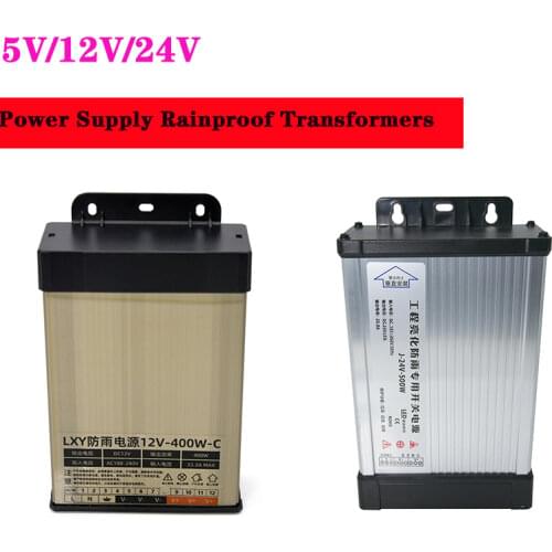 220V To 12V Power Supply Alimentation Transformers 400W Outdoor Rainproof Power Supply Source Adapter Switching LED Strip Driver