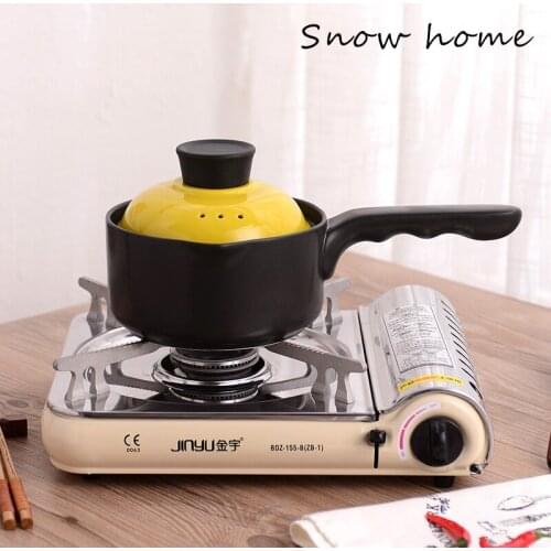 Japanese ceramic small casserole baby milk boiled noodles porridge pot soup stew pot Korean high temperature stewpan saucepan