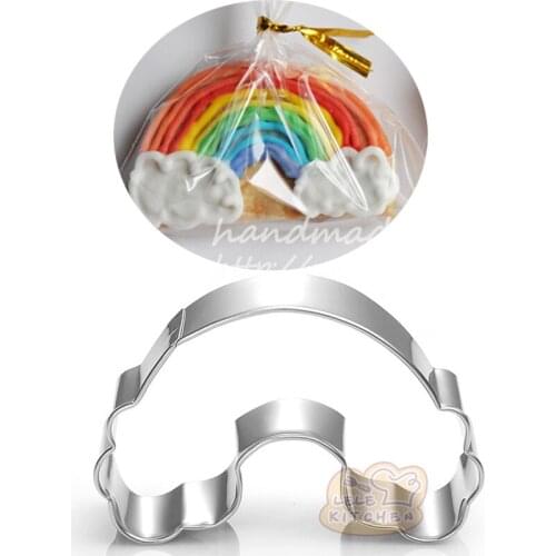 1pcs Rainbow Moldes Metal Cookie Cutter patisserie reposteria gateau Pastry Biscuit Fondant Cake Decor Tools Kitchen Accessories