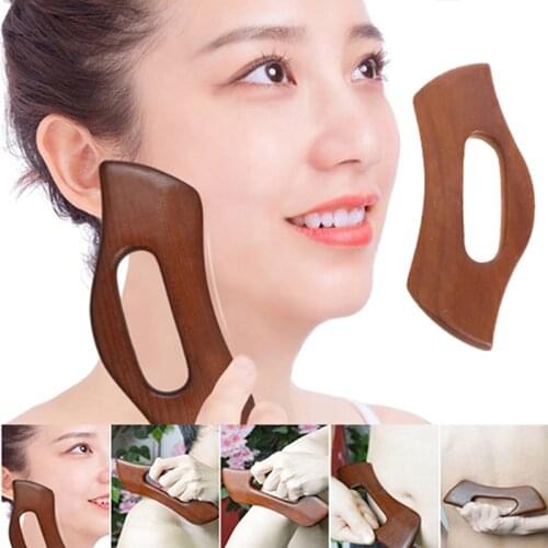 1Pcs Natural Wooden Guasha Massage Scraper Pressure Therapy Acupoint Massager Facial Body Health Care Handle Massage Tool