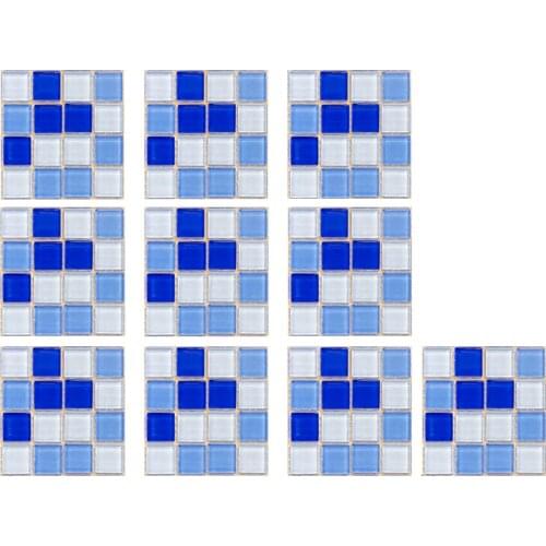 10pc 3d Mosaic Wall Sticker Crystal Tile Stickers Diy Waterproof Self-adhesive Baby Room Decoration Wall Decals Room Interior