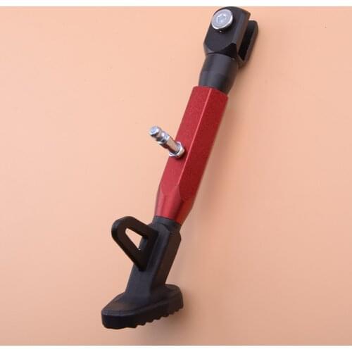 19-22CM Adjustable Motorcycle CNC Alloy Single Side Stand Leg Foot Kickstand Supporter